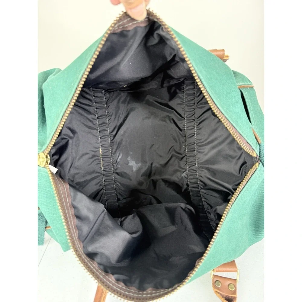 Vintage The Ocean Course Kiawah Island Green Canvas Leather Golf Duffle Bag